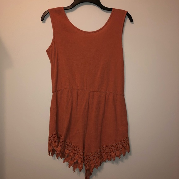 MANGO Burnt Orange Romper - Picture 2 of 3
